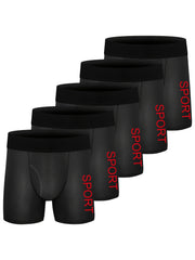 5pcs Boys Teen Casual SPORT Boxer Briefs Underwear