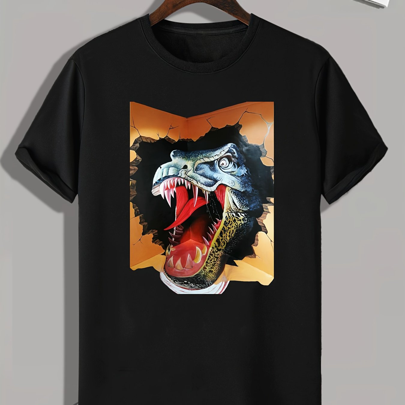 Dinosaur 3d Print Men's Graphic T shirt Casual Comfy Tees For Summer