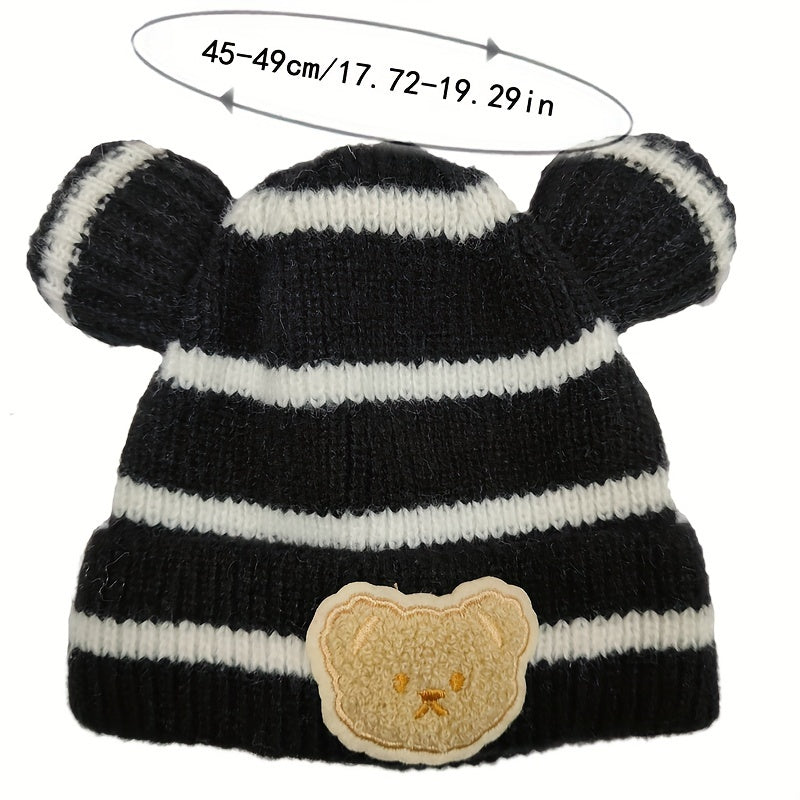 Warm Keeping Bear Hat for Kids 0-3 Years