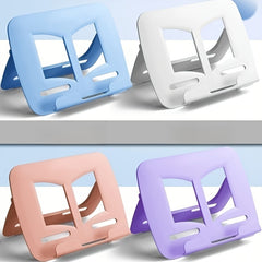 Foldable Reading Rack with Book Clips and Desk Storage