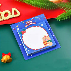 30 Sheets Christmas Elk Sticky Notes - Holiday Stationery Supplies