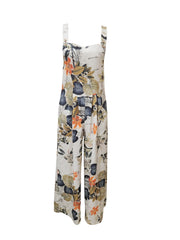 Boho Floral Print Spaghetti Jumpsuit Wide Leg