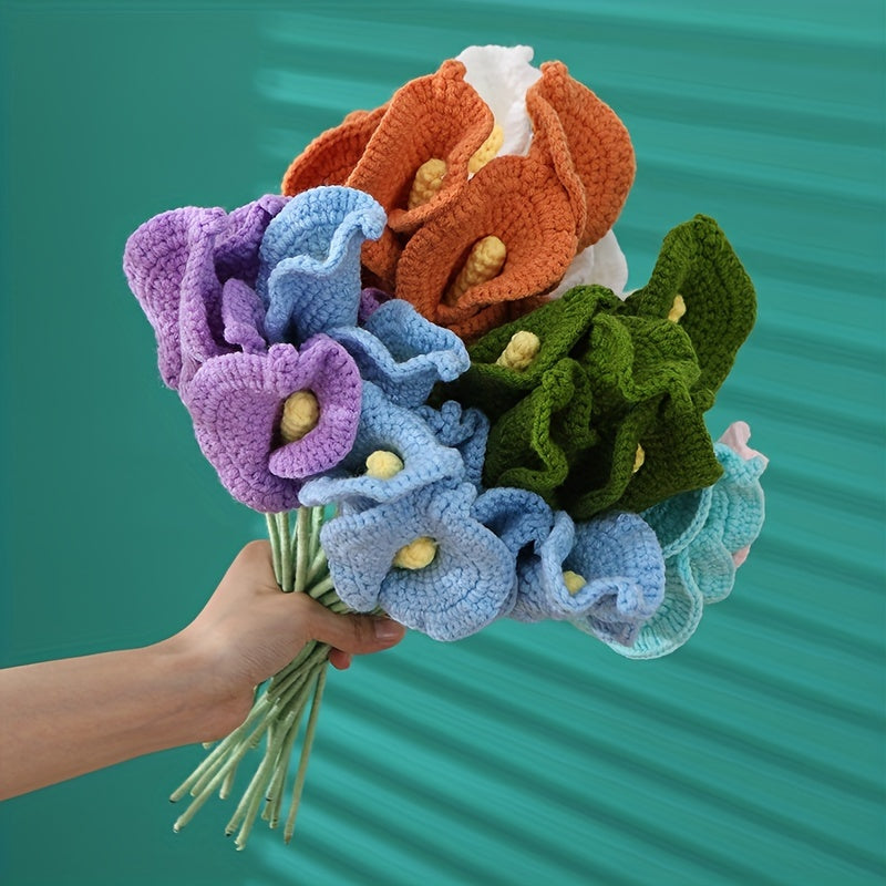 Creative Crochet Wool Eternal Calla Lily Flower Handicraft Gift