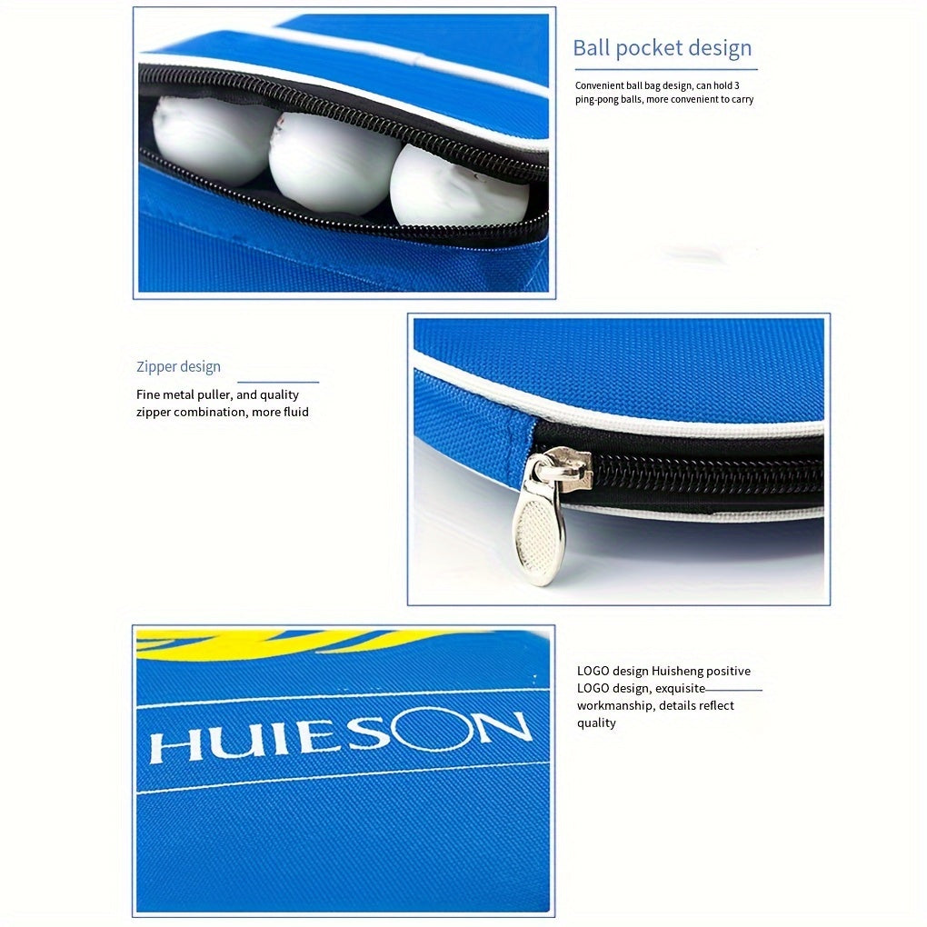 Table Tennis Racket Cover Gourd Shape Hold 3 Balls Protective Cover