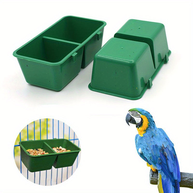 2pcs Animal Feeding Boxes Universal Food Container For Bird Rabbit Cage