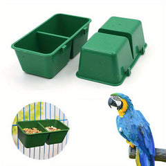 2pcs Animal Feeding Boxes Universal Food Container For Bird Rabbit Cage