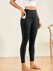 Slim Fit Yoga Leggings High Waist Sports Pants With Pocket
