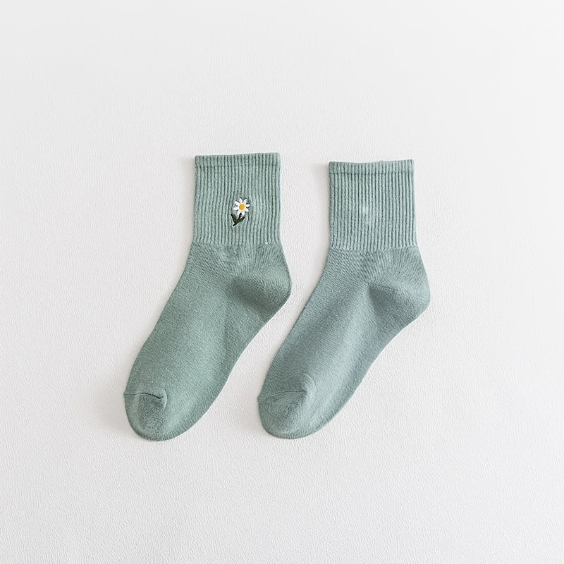 3 Pairs Girls Kids Crew Socks for Spring Autumn