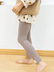 Girls Letter Print Leggings High Elasticity Knitted Clothes
