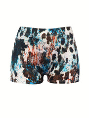 Letter & Graphic Print Skinny Shorts for Women