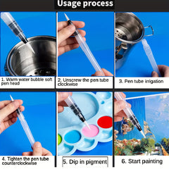 8pcs Paint Brush Set for Watercolor Gouache Acrylic Painting