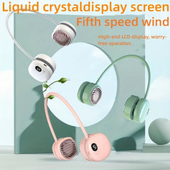 Bladeless Portable Handheld Fan USB Rechargeable Neck Fan