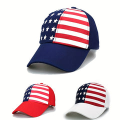 American Flag Print Baseball Cap Cotton Dad Hats Patriotic Sun Hats