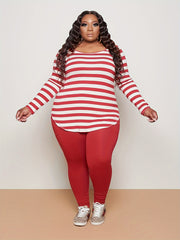 Long Sleeve T shirt & Pants Set Women's Medium Stretch 2pcs Set