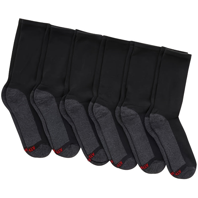 12 Pairs Sport Crew Socks Men Women Moisture Wicking Athletic Socks