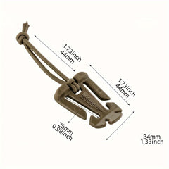 10pcs Elastic Rope Hanging Buckle for Camping Travel Backpack