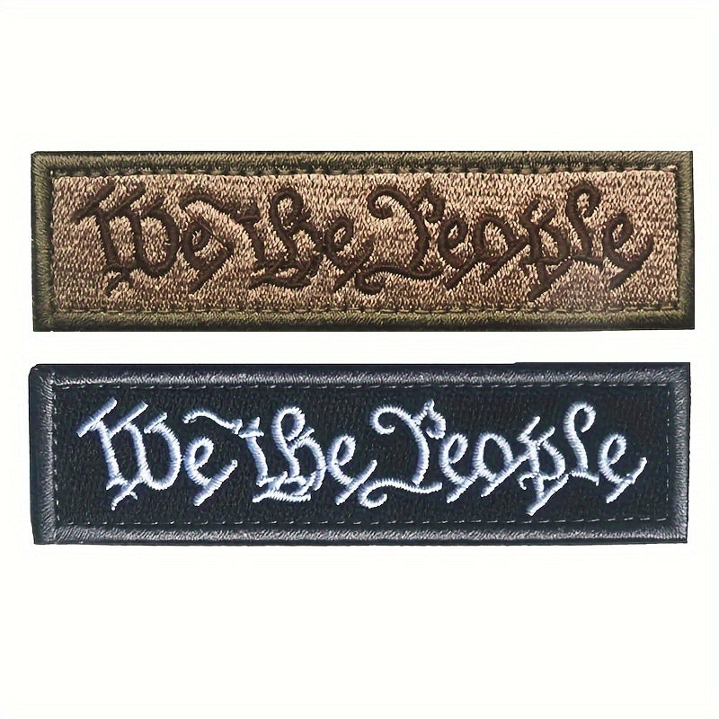 We The People Embroidered Morale Patch PVC Applique