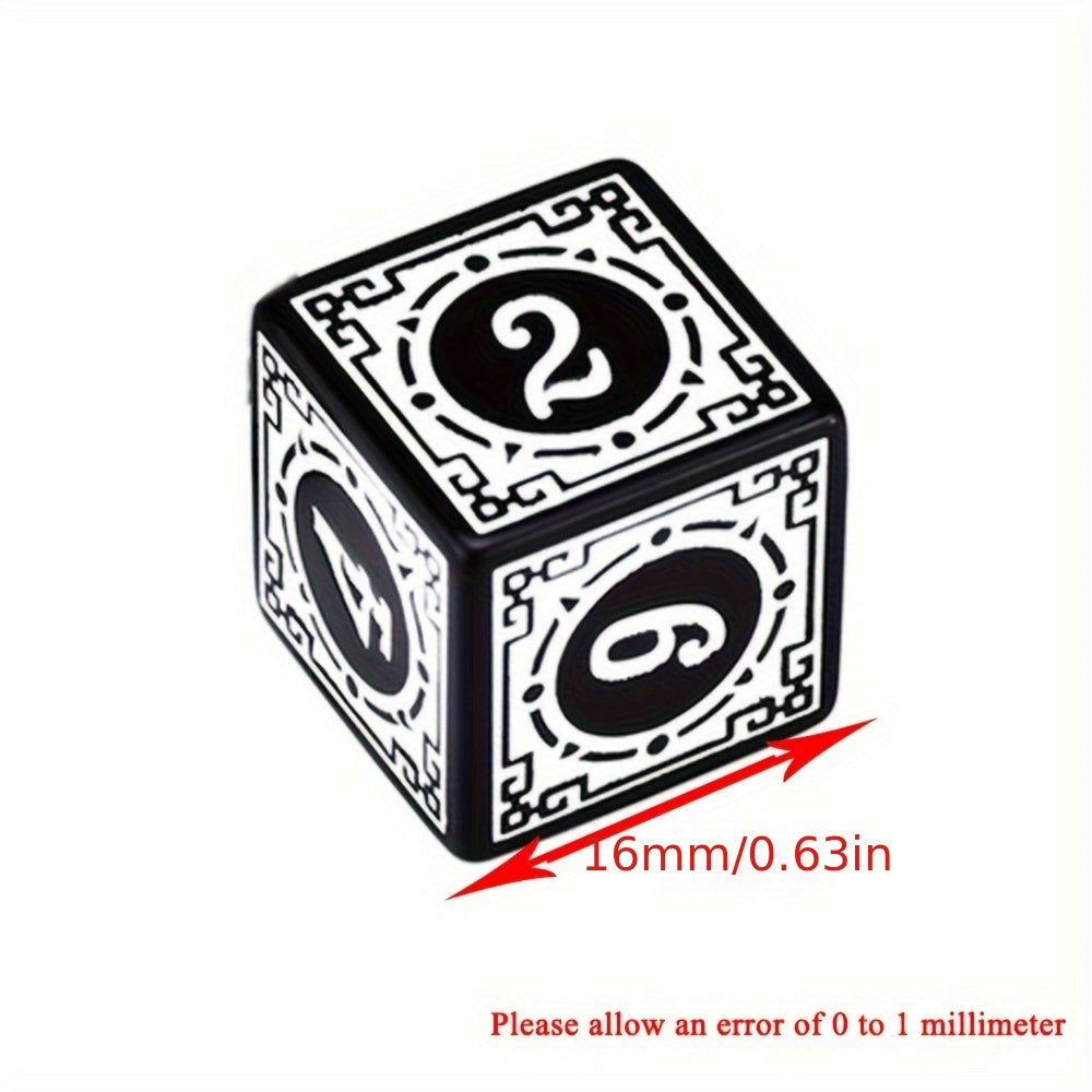 10pcs 6 Sided Square Edged Corner Numbers Acrylic Dices