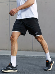 Quick Dry Active Shorts Men's Casual Drawstring Waist Shorts for Summer
