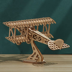 3D Plane Puzzle Wooden Toy Educational DIY Decoration Gift