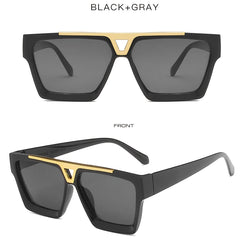 Square Frame Men's Sunglasses Vintage Hip Hop Punk Glasses