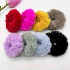 8pcs Plush Hair Ties Ponytail Holders for Girls
