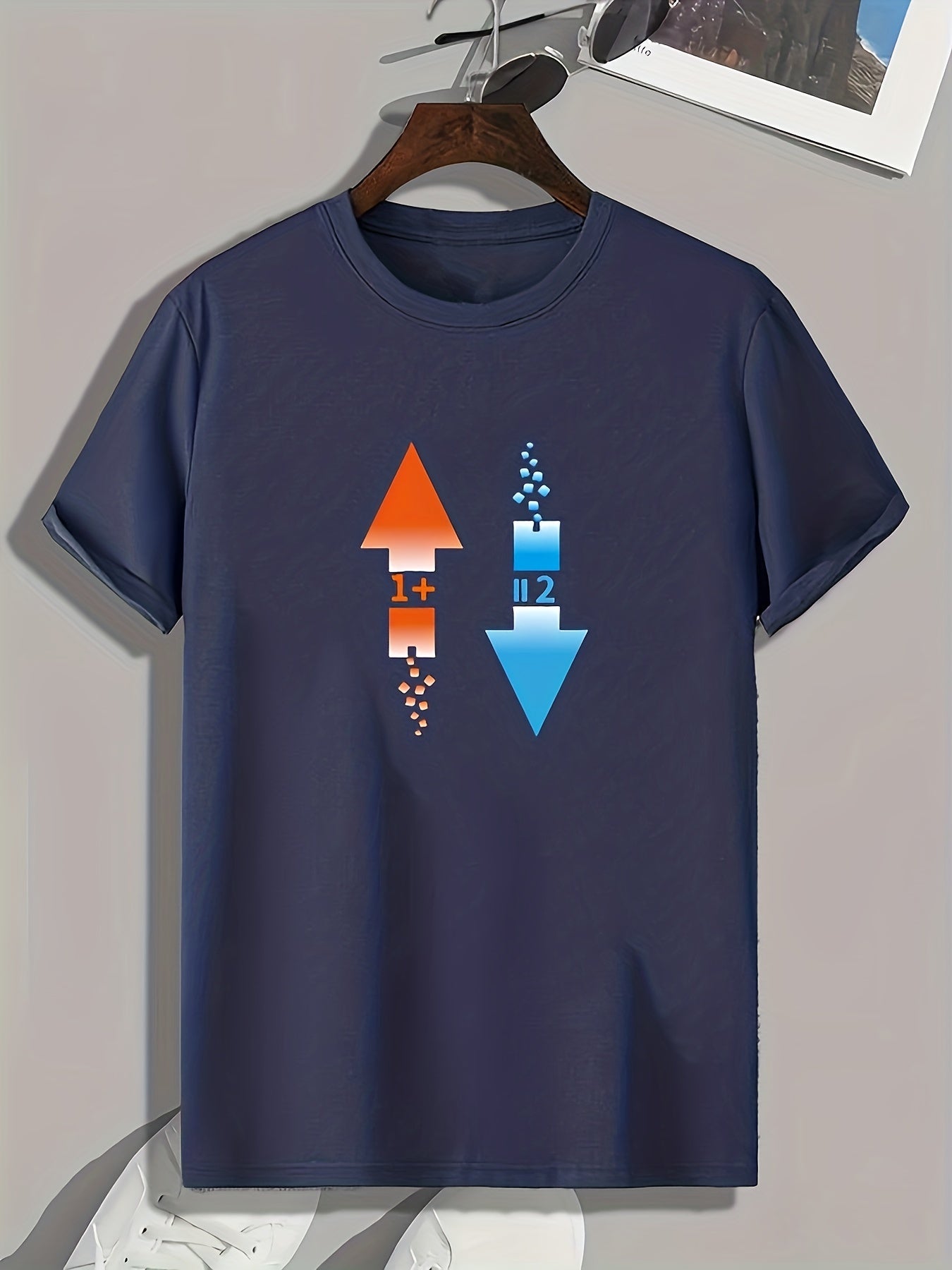Arrows Pattern Print Men's Comfy Sports T shirt