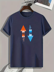Arrows Pattern Print Men's Comfy Sports T shirt