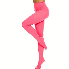 3 Pack Opaque Slim Tights High Waist Footed Pantyhose Stockings