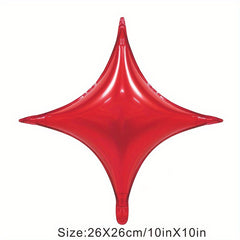 9pcs 25 Four pointed Star Aluminum Foil Balloons Party Decoration