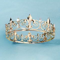Crystal Tiara Golden Rhinestone Bridal Crown