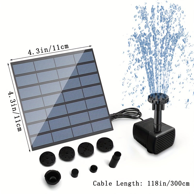 Solar Fountain Water Pump Kit for Outdoor Bird Bath Pond Pool Garden