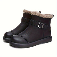Women's Non Slip Thickened Medium Tube Snow Boots - Comfortable & Warm