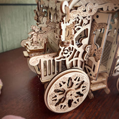 3D Wooden Puzzle Pumpkin Car Assembly Model DIY Gift