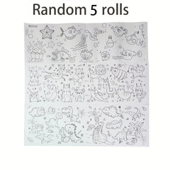 Kids Doodle Paper Roll Art Kit - Creative Drawing Sheets Sketch Pads