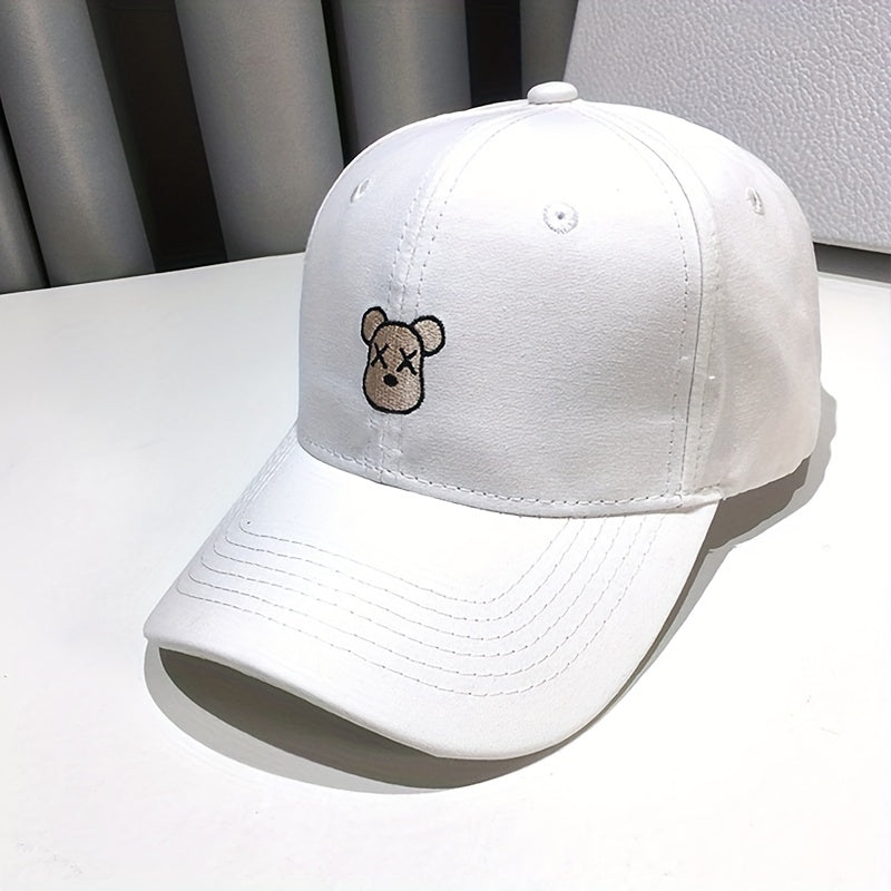 Cartoon Bear Embroidery Baseball Cap Adjustable Lightweight Cartoon Sports Hat