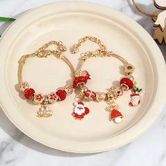 Christmas Bracelet DIY Santa Claus Snowflake Pendant Christmas Gift