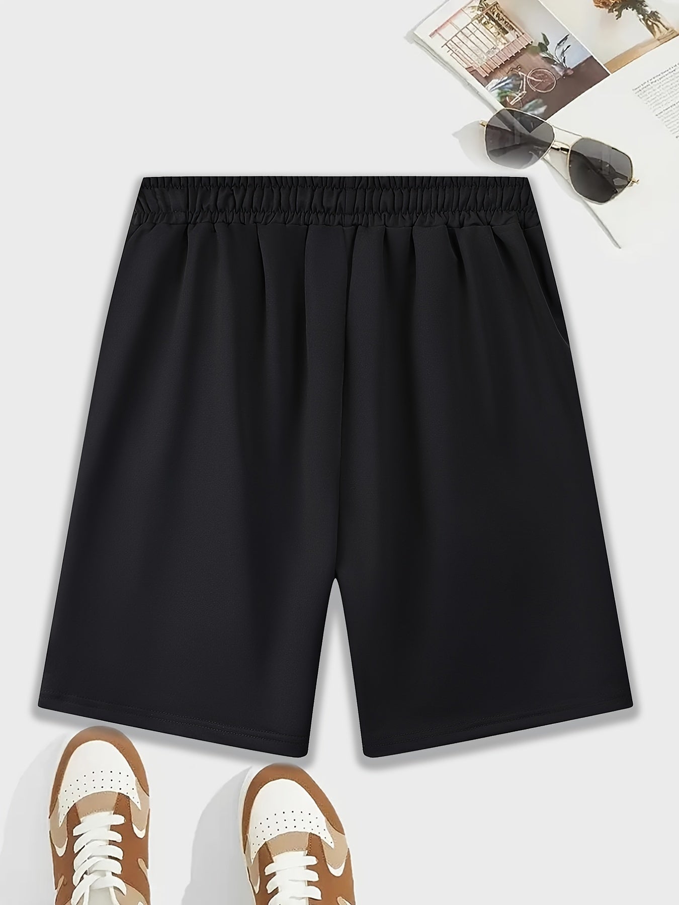 Men's Dragon Graphic Drawstring Waist Shorts Chinese Year