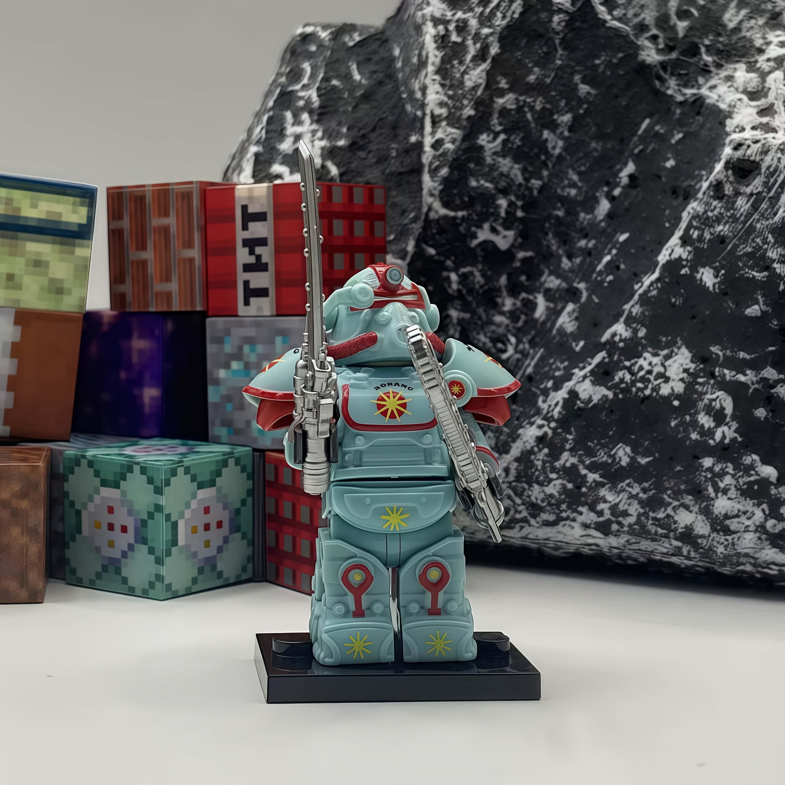 Mecha Power Dual Blade Model with Weapons and Armor