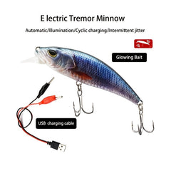 Jerkbait Lures with LED Lights, USB Rechargeable
