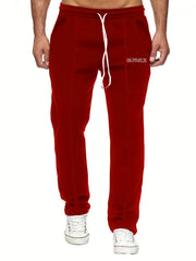 Summer Letter Print Casual Drawstring Pants for Men