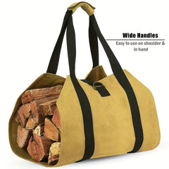 Portable Wood Storage Bag Large Capacity for Outdoor Camping Hiking & BBQ