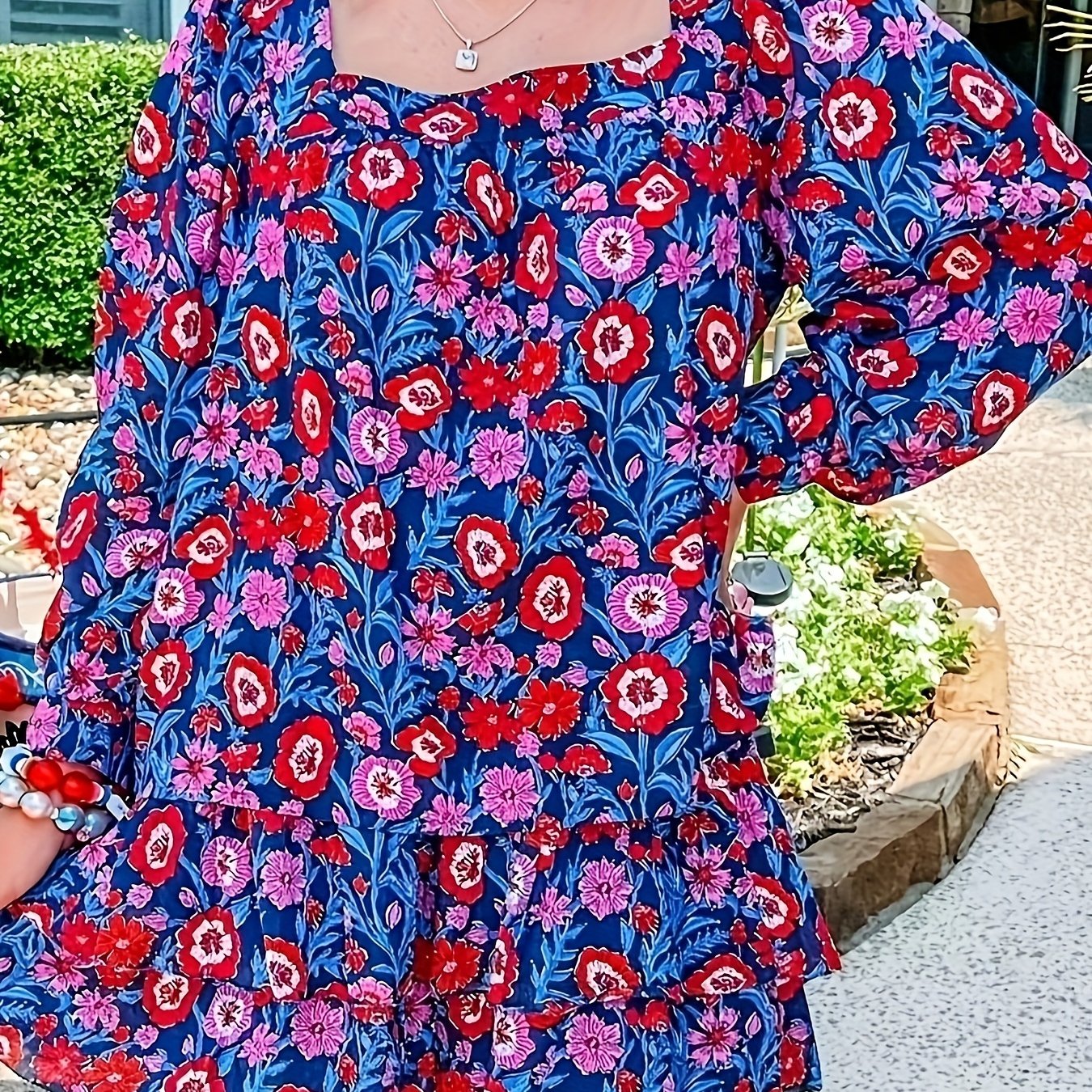 Floral Print Top & Shorts Two Piece Set