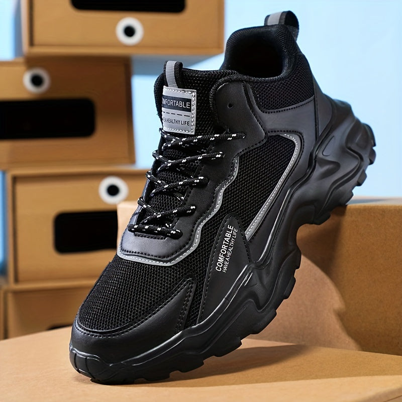 Men's Mesh Breathable Lace-up Lightweight Shoes Outdoor Comfy Shoes