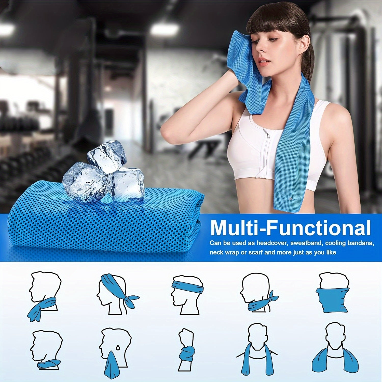 Outdoor Cooling Towel Summer Fitness Sweat Wiping Quick Drying