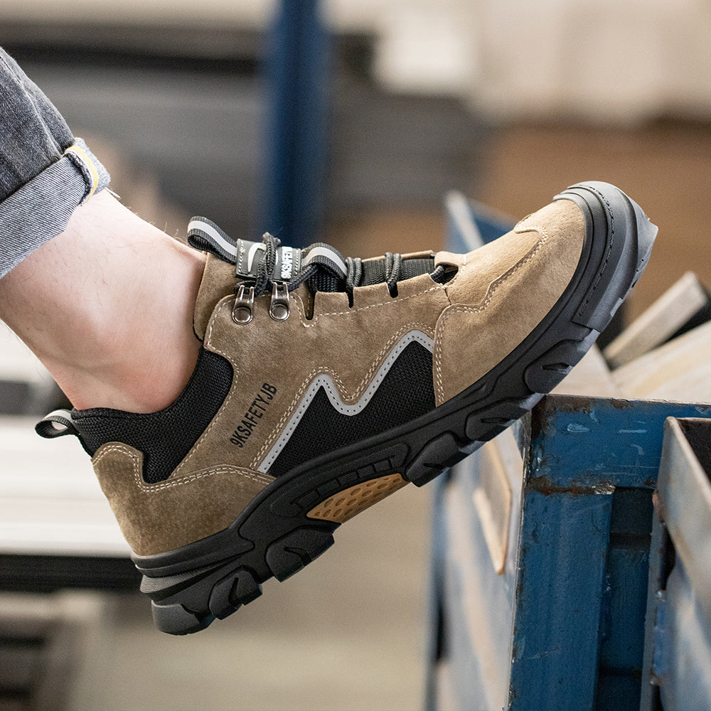 Men's High Top Mesh Safety Shoes with Steel Toe