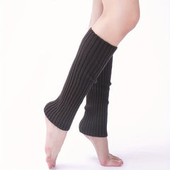 Ribbed Leg Warmers Knee High Socks Stockings