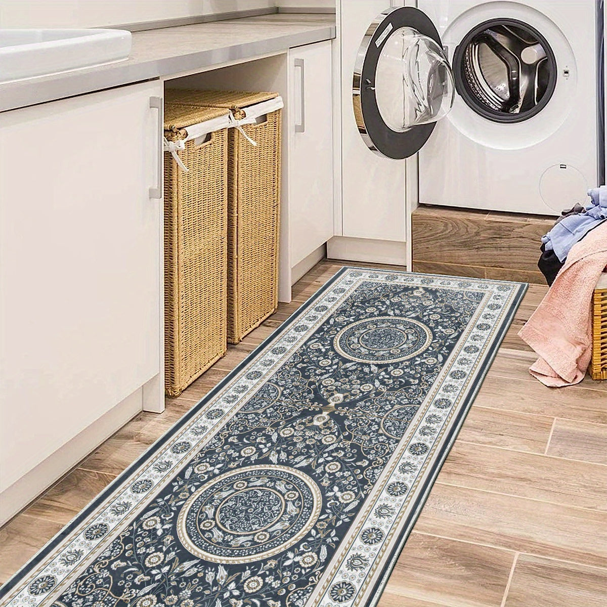 Oriental Hallway Rug Runner Soft Non Slip Machine Washable Stair Carpet Runner