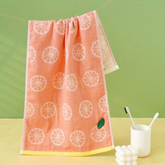 Lemon Pattern Hand Towel Quick Drying Soft Cotton Bathroom Towel