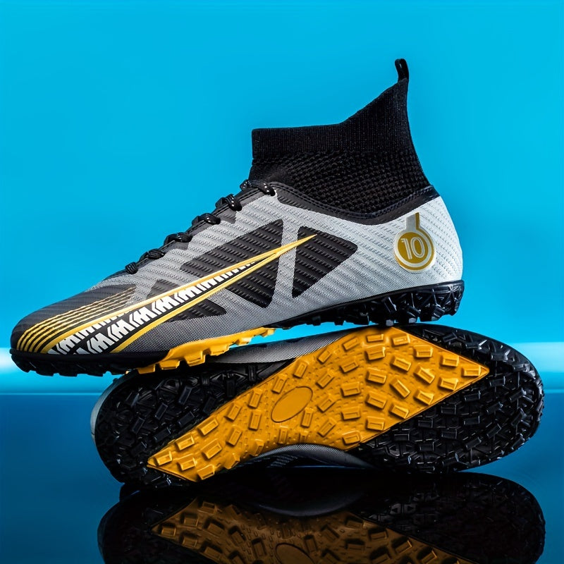 Men's High Top Turf Football Boots Anti-skid TF Soccer Cleats